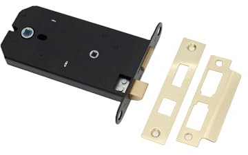 Infinity Decor 6” 150mm Horizontal 3 Lever Bathroom Mortice Sash Lock - Electro Brass Finish Internal Door Latching Privacy Set