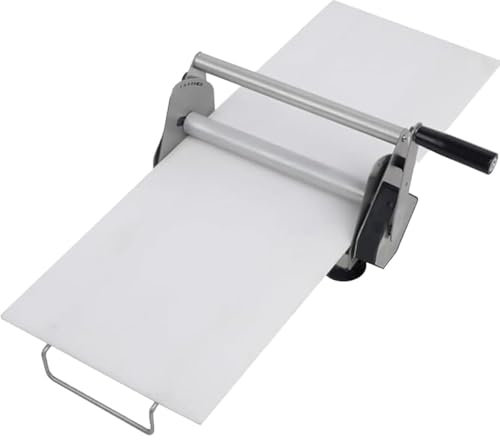 Sfogliatrice Manuale, Macchina per Pizza Pieghevole, Stendipasta Da Tavolo in Acciaio Inox, Spessore Regolabile, Per Pizza, Croissant, Pasta Sfoglia E Fondente,RS101
