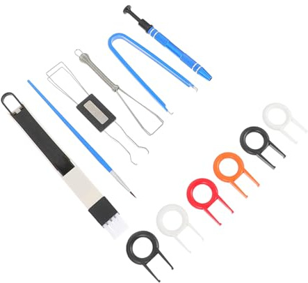 Operitacx Kit De Limpieza para Teclado Extractor De Teclas Recogedor De Chips IC y Cepillo para Teclado para Mantenimiento De Dispositivos Electrónicos