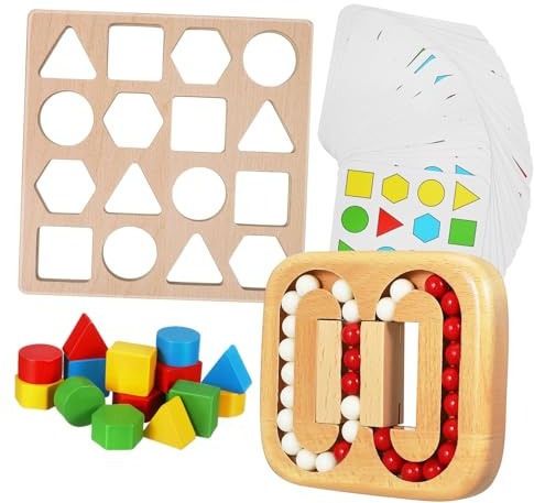 FRCOLOR 1 Juego Cognitivos de Actividades de Memoria para Ancianos y Puzzles de Estimulación