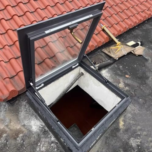 Ventana de tragaluz de techo plano, escotilla de ventilación de aluminio para una mayor luz natural en áticos, salas de sol y sótanos