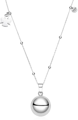 Dada Gioielli Collar Campana Llamador de Ángel Embarazada, Plata