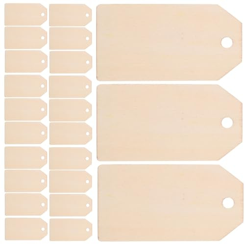Rechteckige Leere Geschenkanhänger, 50 Stück, Beige | Selbstgemacht Beschriftbar, Leicht Aufzuhängen und Fällt, für Geschäftsessen, Treffen mit Freunden