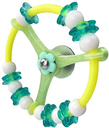 Disco de masticación giratorio para periquitos, accesorio de entrenamiento interactivo, resistente a las mordeduras, para loros, durabilidad, loros, juguete para masticar, platillo volador giratorio