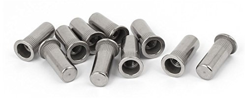 Aexit Dado per rivetto cieco a testa piatta M10 x 34mm Inserto 10PCS ID: 550275