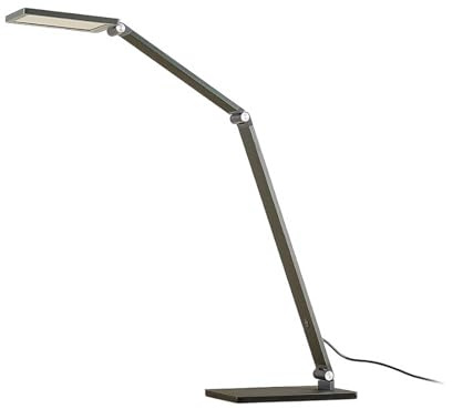 Lucande LED Tischlampe Mion dimmbar (Modern) in Alu aus Aluminium (1 flammig,) - Tischleuchte Schreibtischlampe Nachttischlampe Arbeitszimmerleuchte