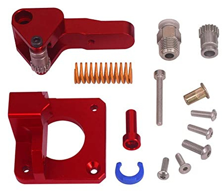 Dual Gear Extruder, Upgrade-Kit für 3D-Dual-Drive-Extruder mit Ender 3 CR10 CR-10Pro CR10S Tornado Verbesserter Aluminium-Antriebsvorschub für 3D-Drucker mit 1,75 mm Filament