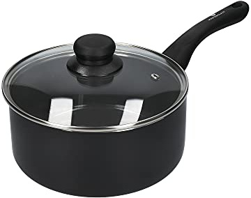 MasterClass Can-to-Pan Bratpfanne aus Keramik mit PTFE-, PFOA- und BPA-freier Antihaftbeschichtung, recyceltes Aluminium, 20 cm, Schwarz