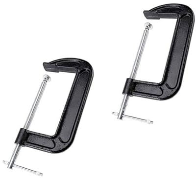 6 Inch C-Clamp Set, 2-5/8 Inch Throat Depth Heavy Duty Steel C Clamp Industrial Strength C Clamps for Woodworking, Welding, and Building(2PCs)