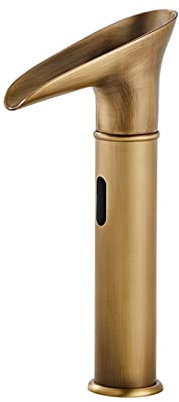 Robinet Automatique de Lavabo Mitigeur Lavabo Cascade Robinet Infrarouge Lave Main Eau Froide Mélangeur Salle de Bain,Antique,Mitigeur Lavabo Haut