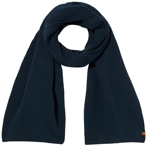 camel active Herren Strickschal aus reiner Baumwolle Blau, menswear-OS