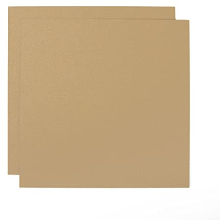 Craftelier - Set de 5 Chipboard | Láminas de Cartón Prensado y Compacto para Encuadernación de Álbums o Creación de Cajas | Libre de Ácido y Lignina | Grosor 1 mm - Tamaño 30,5 x 30,5 cm | Color Kraft