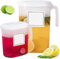 JTWEB 2Pcs Plastic Fridge Jug with Filter Lid,1.5L+2L Plastic Water Pitchers with Handle Heat Resistant Refrigerator Cold Kettle Cold Water/Ice Tea/Juice Carafe Jug for Fridge Drink Container