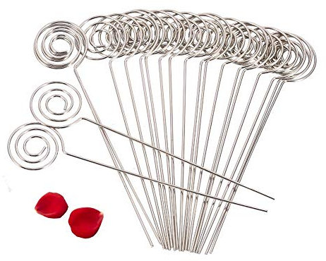 DIY Handwerk Metall Runde Draht Fotohalter, 50pcs Silber Bild Memo Papierhalter, Memo-Halter, Haftnotiz Display-Halter, Foto-Halter, Bild-Halter, Notiz-Halter für Büro (Kreis)