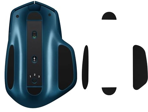 kwmobile Mouse Feet Replacement Compatible with Logitech MX Master 2S Computer Mouse Skates Sticker - Black