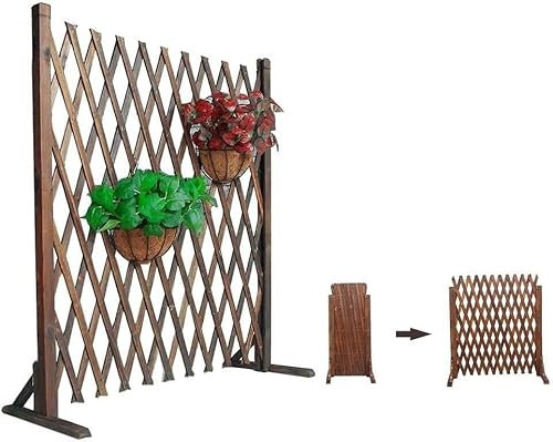 LuuOYJ Garten dekorativer Zaun Zaun/Holzzaun/Teleskopgeländer/Balkon-Zierzaun/Gitterdekoration/Gartenzaunschutz/Haustierzaun (Größe: 70 x 120 cm) Skalierbar (Size : 90x150cm)
