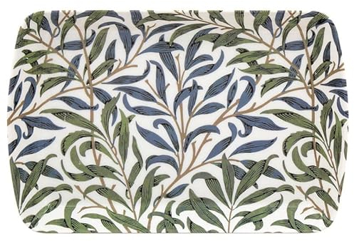 LESSER & PAVEY Bandeja de melamina para Servir pequeña, Bandeja Duradera, diseño de Ramas de Sauce, Hojas Naturales