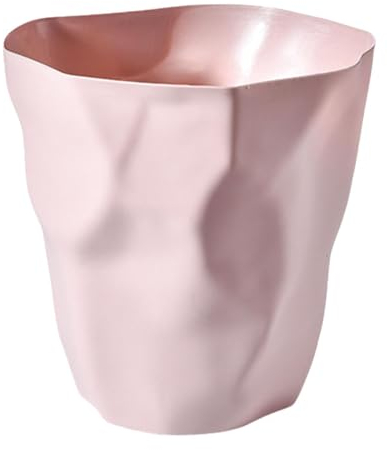 LOVIVER Kreativ Abfalleimer, Büro Mülleimer, Großer Papierkorb für Büro, Küche& Schlafzimmer, Büro Accessoires, Papiermülleimer, ROSA