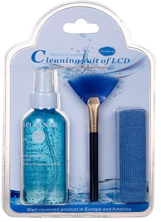 Bildschirmreiniger 1x 250 ml + Fasertuch + Reinigungsbürste - Screen Cleaner - Display Reiniger - Cleansing Suit von LCD für Handy, Laptop, PC, TV (1 Pack)