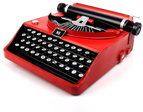 HSSMEUR Vintage-Schreibmaschinenmodell, antike elektrische Retro-Schreibmaschine, Desktop-Ornament für Zuhause, Büro, Arbeitszimmer, Dekoration