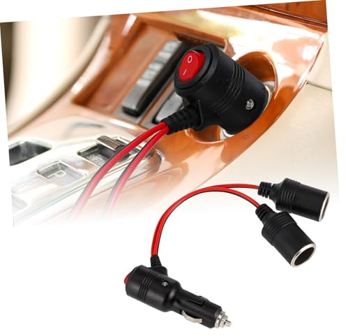 Gatuida Car Cigarette Lighter Adapter Switch Way Splitter Extension Cable Plug Socket for Vehicle Automotive Use Cigarette Lighter Port