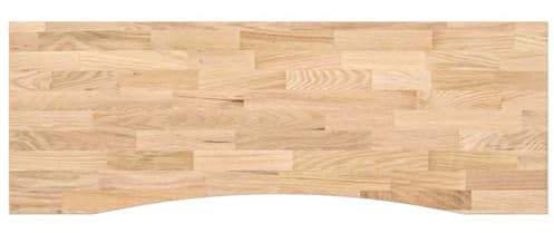 vidaXL Tablero Escritorio Rectangular Madera Maciza Roble sin Tratar, encimera, encimera de baño, encimera de Garaje, encimera de Cocina