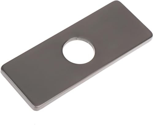 Geteilter Wandflansch, runde Rosettenplatte, 4-Zoll-Lochabdeckung, Deckplatte, dekorative Abdeckung for Badezimmer, Küche, Waschtisch, Edelstahl, langlebiges Wasserhahn-Zubehör(Silver)