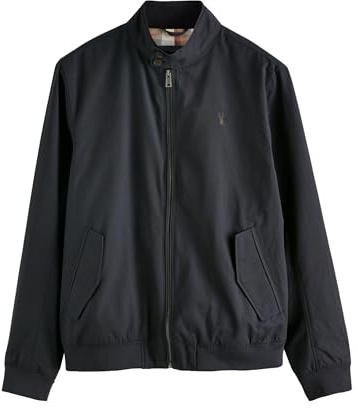 NEXT Homme Blouson Harrington déperlant avec Doublure à Carreaux | Coupe standard, Fermeture zippée