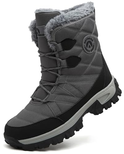 ASOCO DREAM Bottes de Neige Homme Imperméable Bottines de Hiver Doublure Chaude Fourrées Extérieur Antidérapante Boots
