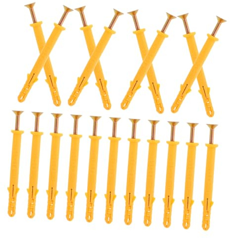 BAZEITFLOW 50 Sets Self Tapping Drywall Anchors and Screws Kit Plastic Expansion Plugs Wall Fixings for Tv Mount Picture Hanging Construction Projects