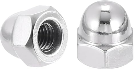 JIADEXIN Ecrou Borgne Hexagonaux - Hexagonal Écrous Borgnes en Acier Inoxydable A2 Cache ecrou pour Vis Boulons Filetés & Tiges Filetées Cache-écrous M4 (4mm) 20 Pièces