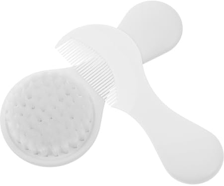 Abaodam 2pcs Soft Hair Brush Set Boy Girl Comb Brush and Comb Set for Newborns Toddlers Gentle Scalp Massage Grooming Kit