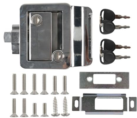 Serratura per porta camper – antifurto resistente hardware portatile, serratura di ricambio per rimorchio da viaggio per camper, camioncini, bagagli, bagno interno