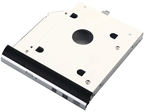 2nd HDD SSD Hard Drive Optical Bay Caddy Frame Tray for Dell Latitude E5420 E5520 with Front Panel Bezel + Mounting Bracket