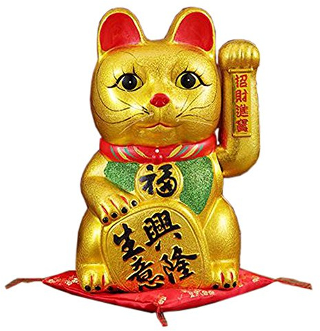 17 Waving Lucky Fortune Cat Maneki Neko Japanese Porcelain Lucky Cat