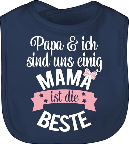 Shirtracer - Baby Lätzchen - Mama ist die beste I Weltbeste Mutti