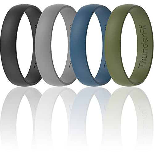 ThunderFit Unisex Silicone Wedding Rings Multipack 1 4 7