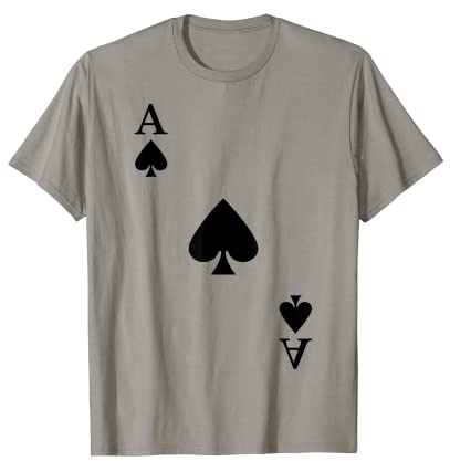 Spielkarte Pik Ass Poker Kartenspiel Karneval Kostüm T-Shirt