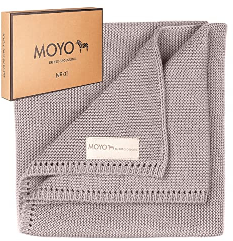 MOYO Babydecke Wilde Pusteblume I 75x100cm I Atmungsaktive Kuscheldecke aus 100% GOTS-Bio-Baumwolle I Weiche Baby-Bettdecke für Junge & Mädchen I Baumwolldecke Geburt