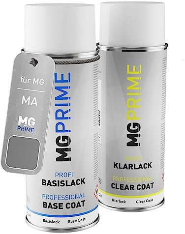 MG PRIME Vernice per auto Kit di bombolette a spruzzo per MG MA Metal Ash Metallic Bomboletta spray da 400ml di vernice di base vernice trasparente