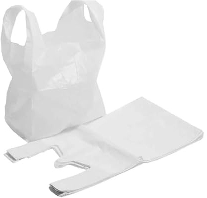 1000 stycken skjortväskor (30 + 20 × 60 cm), vitblockerad fruktpåse, bärväska, skjortpåse, plastpåsar, skjortpåsar, påsar, shoppingpåsar, marknadsväska, Vit, Enkelt