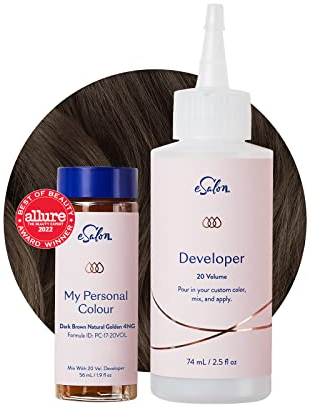 eSalon Permanent Hair Colour Set, 100% Grauabdeckung, Heimcolorationen, 0% Ammoniak Haarfarben, Multidimensionale Haarfarben, Professionelle Haarfarben