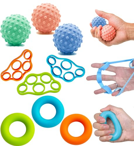 Hand Grip Strength Trainer Kit/Finger Exerciser/Hand Exerciser Bälle für die Handtherapie/Stressabbau/Arthritis & Grip Strength Therapy