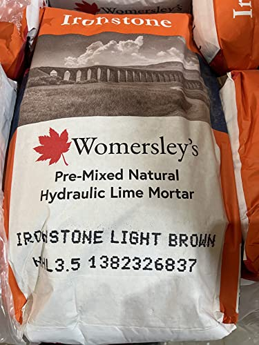 Womersleys Ironstone Heritage Lime Mortar Light Brown Pre Mixed Natural Hydraulic Lime and Sand 25kg Bag
