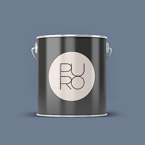 Livingwalls PURO Premium Wandfarbe c3007 - Malerfarbe für Wohnräume und Arbeitszimmer mit sehr hoher Deckkraft - matte hochwertige in Blau - 2,5l