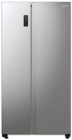 Gorenje NRR 9185 DAXL Side by Side Kühl-Gefrierkombination, EEK D, 550 Liter Gesamtkapazität, Made in Europe, No Frost Plus, MultiFlow Kühlsystem, ConvertActive, FastFreeze, LED Display, Edelstahl