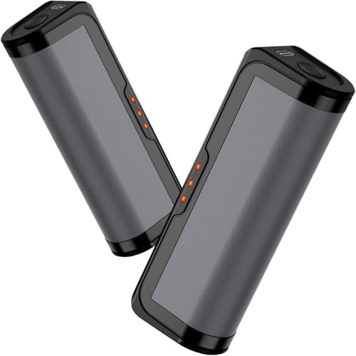 Jonwall Calentador de Manos Recargable 2 Piezas, Calienta Manos Reutilizable Portátil USB Calentador de Bolsillo con 3 Niveles de Calor para Camping Golf, Caliente Regalo para Mujeres Hombres Gris