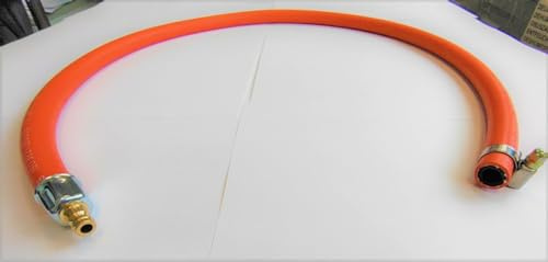 ZaTeChS Tuyau à Gaz Propane Butane 200 cm 2m | Kit de Connexion Rapide Entre le Barbecue et le Camping-Car - DN5 - Mâle + Embout Creux avec Collier de Vis Sans Fin pour Robinet de 9 mm