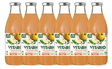VITABIO - 100% Pur Jus - Pomme Patte de Loup - 750ml - BIO - Lot de 6