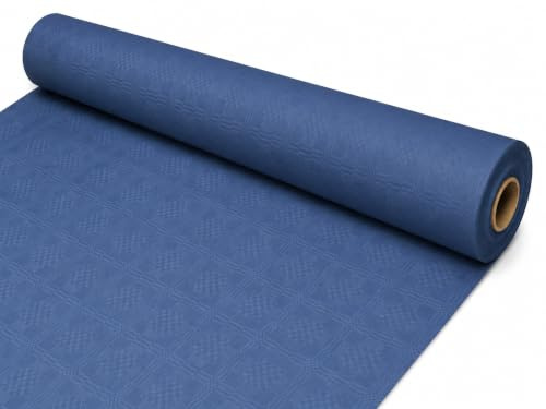 DeinPack 1x Tischdeckenrolle 1 m x 50m blau Damast Einweg-Tischdecke Gastro